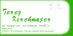 terez kirchmajer business card